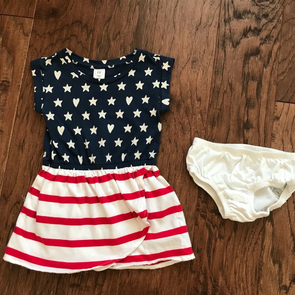Baby Gap Star and Stripe Dress with Bloomers